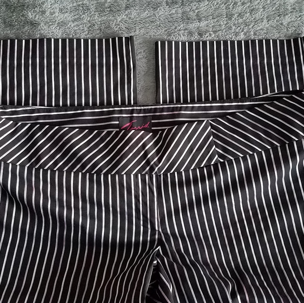 Multi-Pastel Pinstriped Vintage Torrid Pants EUC